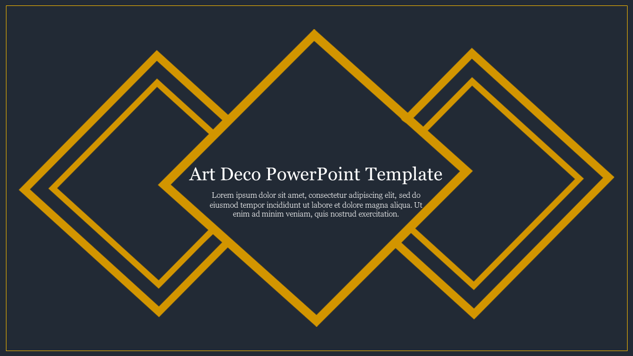 powerpoint presentation template art deco